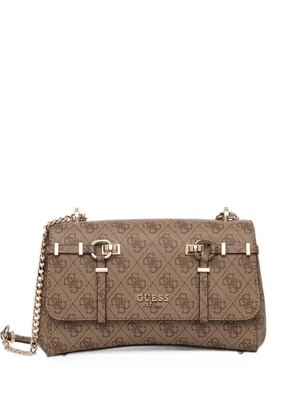 GUESS USA Leona monogram-print shoulder bag - Neutrals