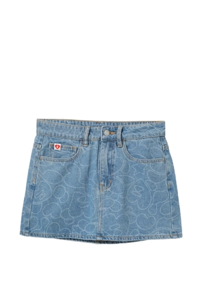 APEE™ by *A BATHING APE® graphic-print denim skirt - Blue
