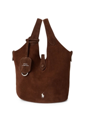 Polo Ralph Lauren Polo Play calf suede tote bag - Brown