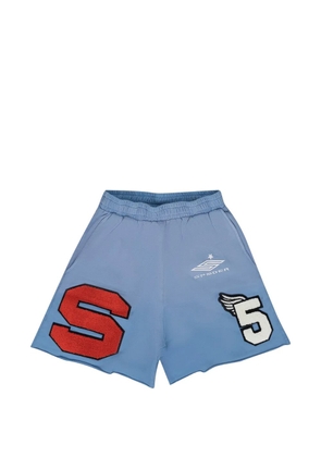 SP5DER logo-patch shorts - Blue