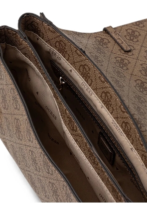 GUESS USA Leona monogram-print shoulder bag - Neutrals