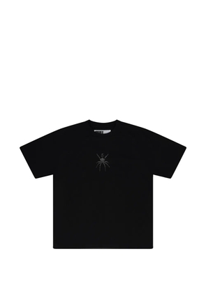 SP5DER rhinestone-embellishment T-shirt - Black