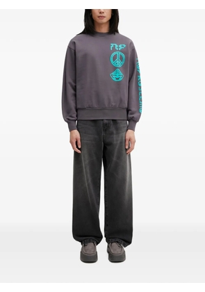 NO PROBLEMO graphic-print oversized sweater - Grey