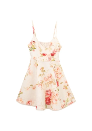 ZIMMERMANN floral-print flared dress - Neutrals