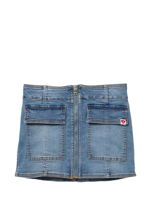 APEE™ by *A BATHING APE® logo-patched denim skirt - Blue