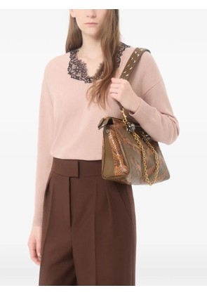 Valentino Garavani cashmere sweater with lace - Pink