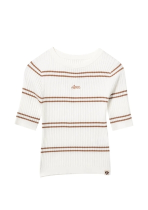 APEE™ by *A BATHING APE® striped ribbed-knit sweater - White
