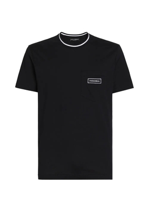 Dolce & Gabbana logo patch cotton T-shirt - Black