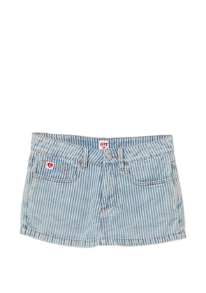 APEE™ by *A BATHING APE® logo-patched striped shorts - Blue