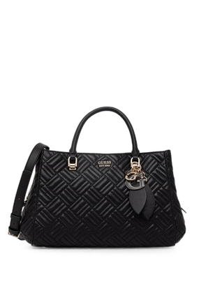 GUESS USA Sally quilted logo-charm tote bag - Black