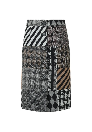 Moschino patchwork button-front midi skirt - Black