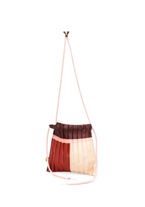 MULTITUDES BAGS pleated colour-block shoulder bag - Brown