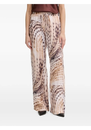 GUESS USA abstract-print drawstring trousers - Neutrals