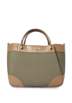 Emporio Armani logo-print strap tote bag - Green