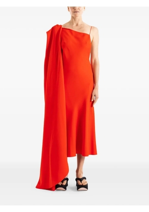 Balenciaga draped asymmetric dress - Red