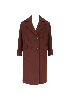Isaia double-breasted notched-lapel coat - Brown