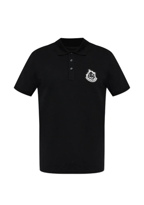Moncler logo-patch polo shirt - Black