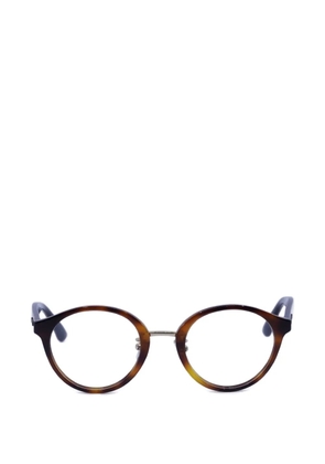 Jimmy Choo Eyewear glitter-detail round-frame glasses - Brown