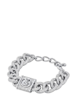 Michael Kors crystal-embellished curb-link bracelet - Silver
