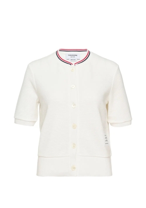 Thom Browne short-sleeve RWB-stripe cardigan - Neutrals