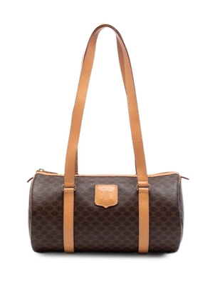 Celine Pre-Owned 2014 Macadam Coated Canvas shoulder bag - Brown