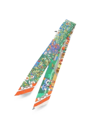 Hermès Pre-Owned Pony Pit Stop silk scarf - Green