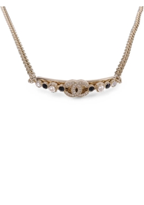 CHANEL Pre-Owned CC crystal necklace - Gold