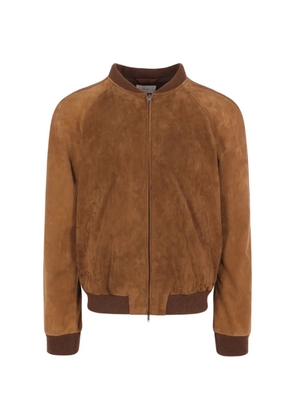 The Row Ramiro suede-finish bomber jacket - Brown