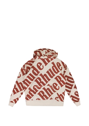 RHUDE logo-print hoodie - Neutrals
