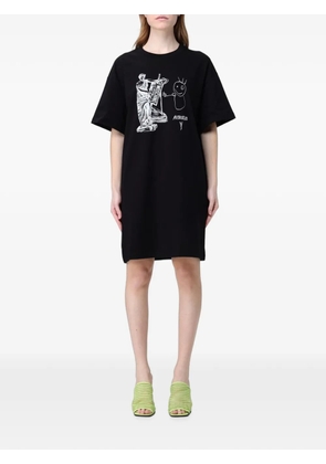 Moschino graphic-print mini T-shirt dress - Black