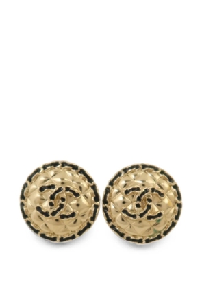 CHANEL Pre-Owned CC quilted earrings - Gold