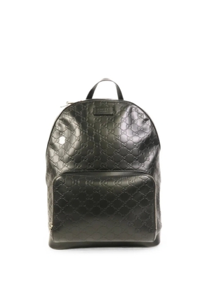 Gucci Pre-Owned GG embossed-leather backpack - Black