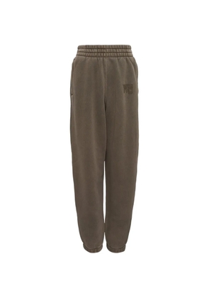 Alexander Wang logo-embroidered track pants - Brown