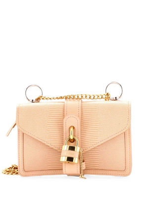 Chloé Pre-Owned Aby Lizard and Crocodile Embossed Leather Small shoulder bag - Pink