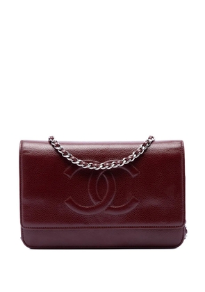 CHANEL Pre-Owned 2012-2013 CC Caviar Wallet On Chain crossbody bag - Red