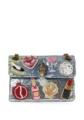 Kurt Geiger London Kensington sequin-embellished patch shoulder bag - Blue