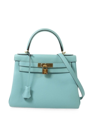 Hermès Pre-Owned Kelly 28 leather tote bag - Blue