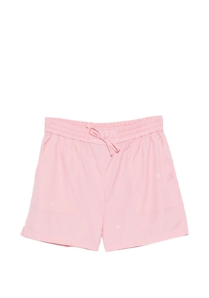 Burberry pinstripe-pattern drawstring shorts - Pink