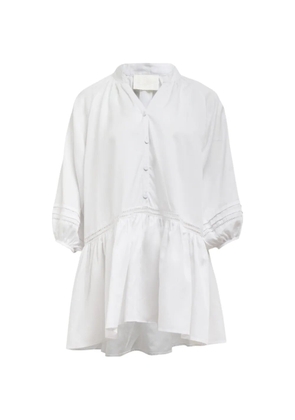 COR Maye ruffled mini dress - White