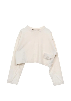 Fendi Pre-Owned pocket-detail cotton sweatshirt - White
