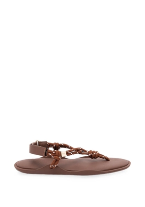 Flòwze knotted-detail sandals - Brown