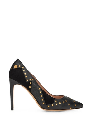 Moschino studded panelled pumps - Black