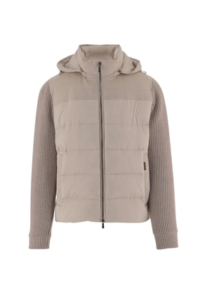 Moorer zip-up padded jacket - Neutrals