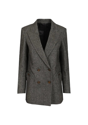 Blazé Milano double-breasted herringbone blazer - Grey