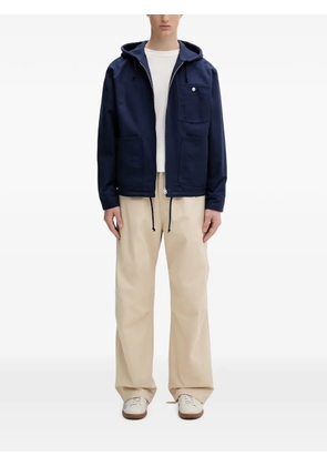 Kenzo logo-embroidered zip-up jacket - Blue