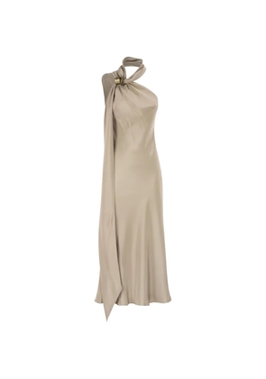 Max Mara one-shoulder draped maxi dress - Neutrals