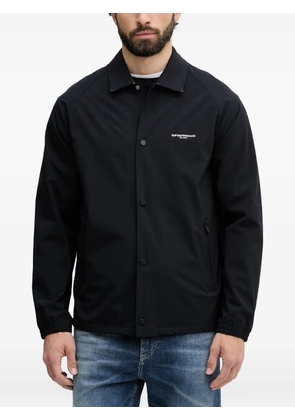 Emporio Armani logo-embroidered jacket - Blue