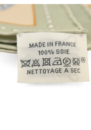 Hermès Pre-Owned equestrian-print silk scarf - Neutrals