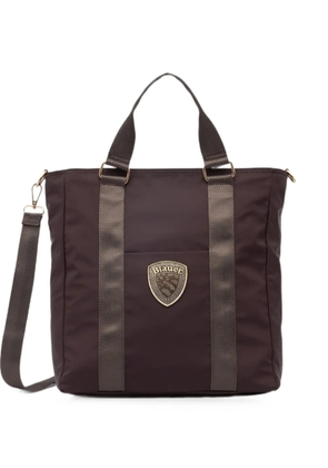 Blauer logo-patch tote bag - Purple