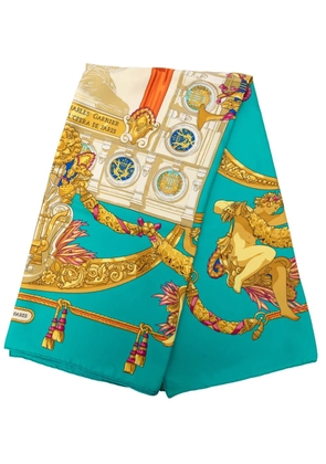 Hermès Pre-Owned 1989 Hommage a Charles Garnier Silk Scarf 90 scarves - Blue